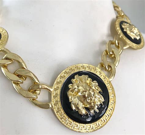 authentic Versace lion necklace